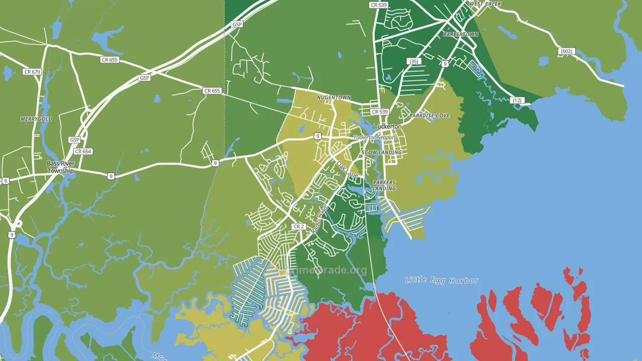 08087, NJ Map of Drug-Related Crime Rates