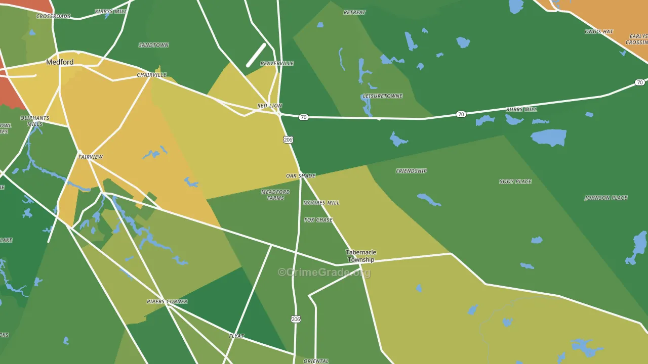 08088, NJ Map of Drug-Related Crime Rates