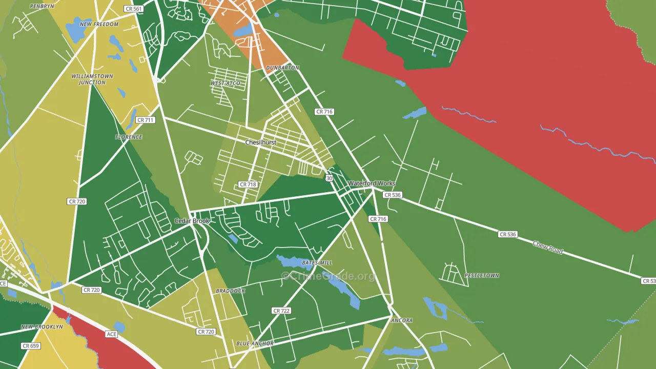 08089, NJ Map of Drug-Related Crime Rates