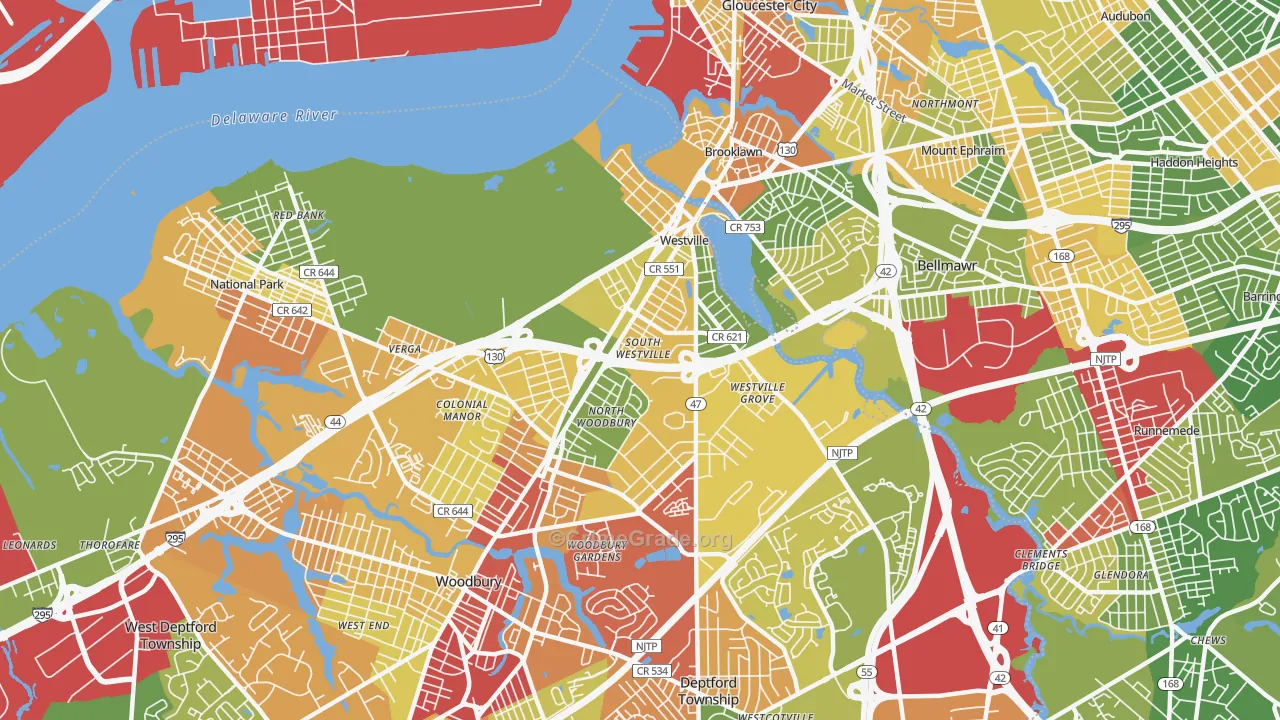 08093, NJ Map of Drug-Related Crime Rates