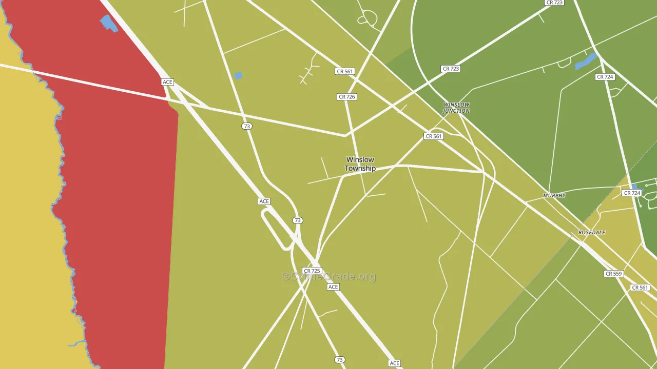 08095, NJ Map of Drug-Related Crime Rates