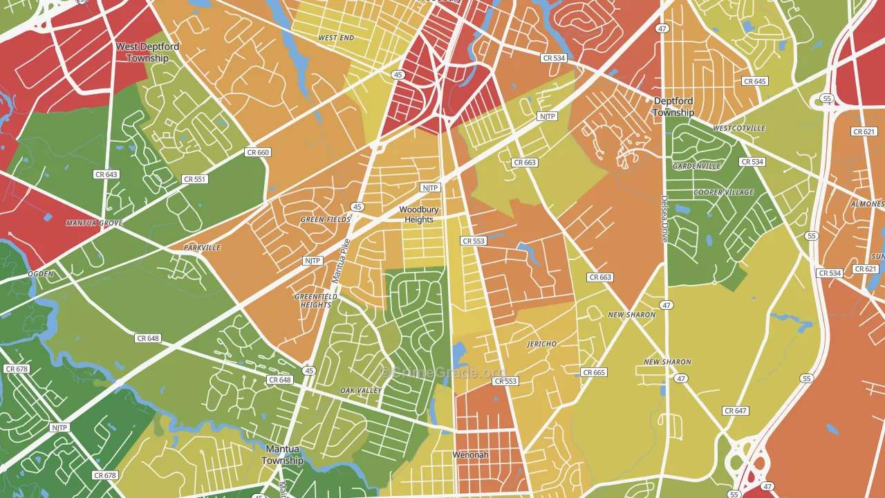 08097, NJ Map of Drug-Related Crime Rates