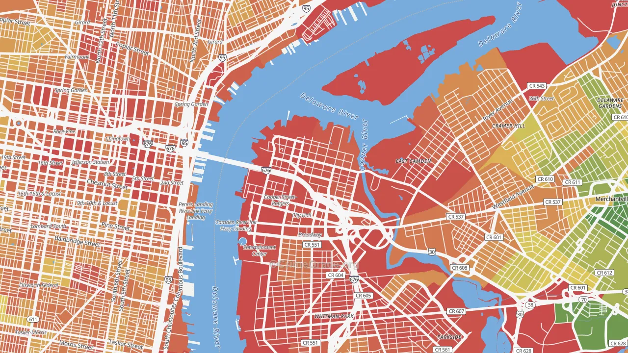 08102, NJ Map of Drug-Related Crime Rates