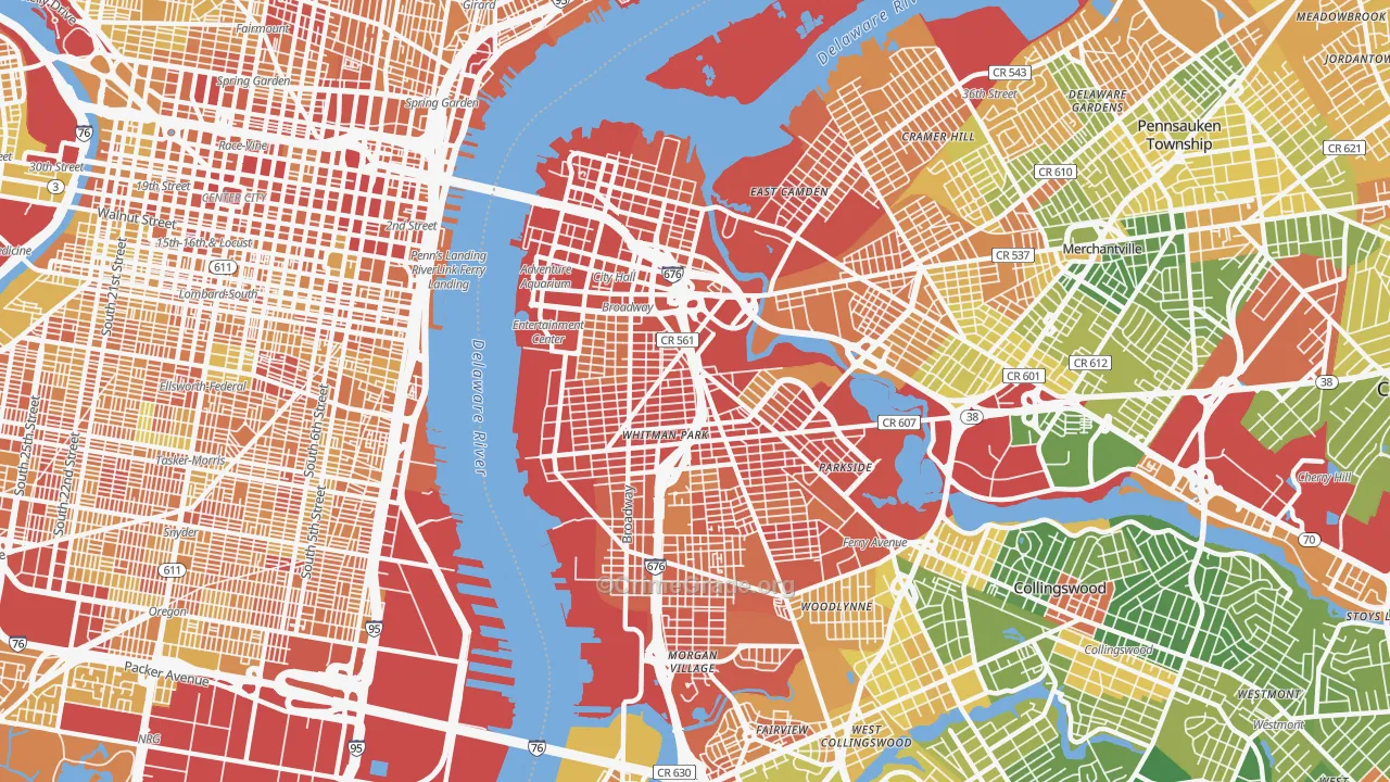 08103, NJ Map of Drug-Related Crime Rates