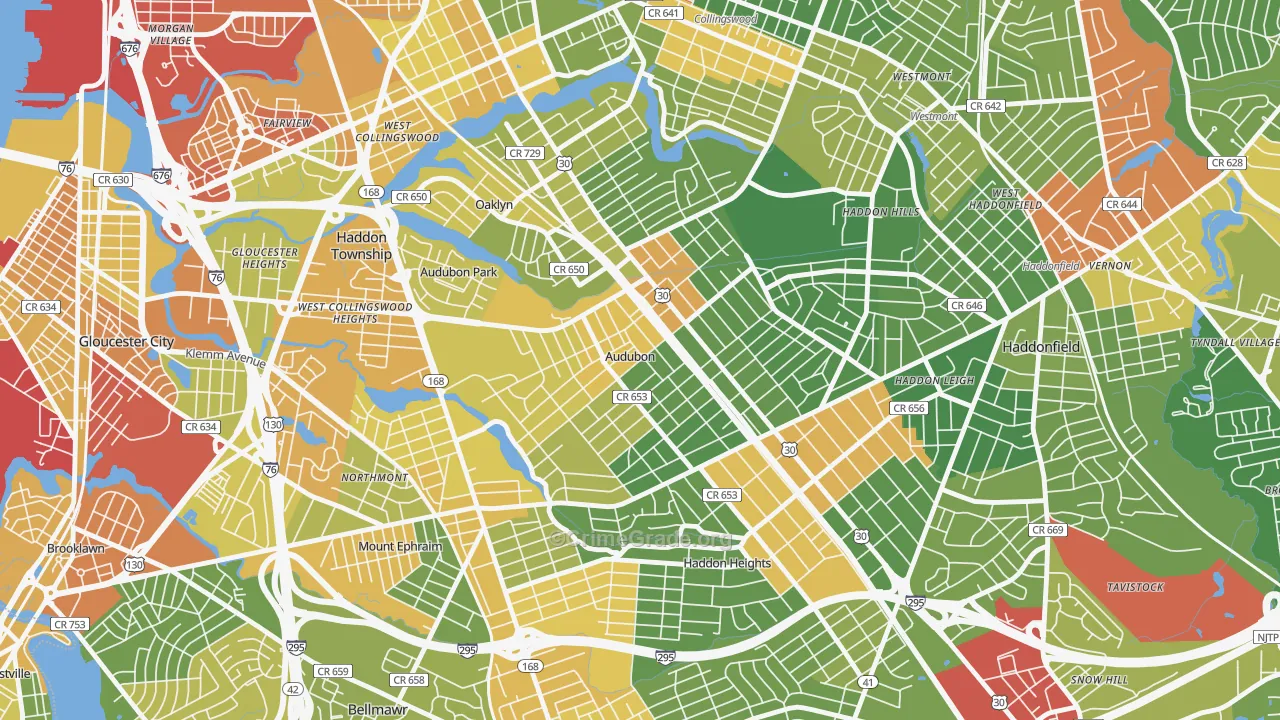 08106, NJ Map of Drug-Related Crime Rates