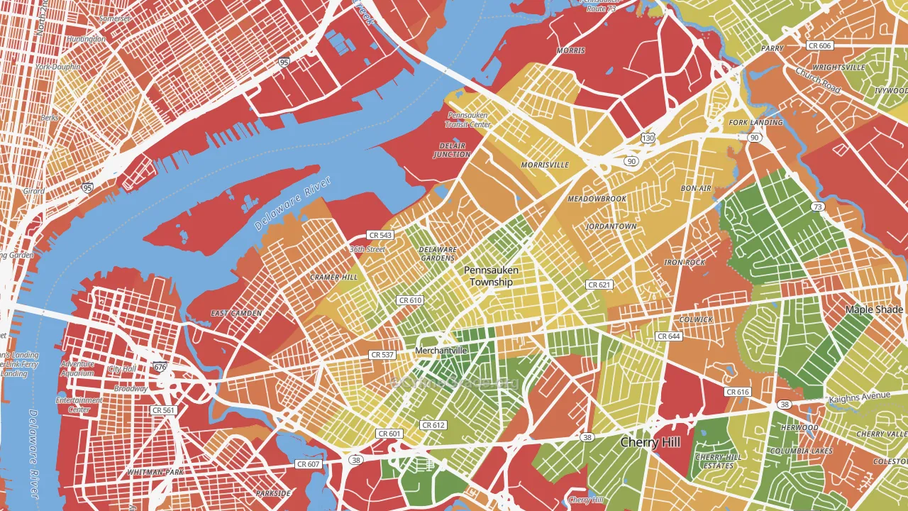 08110, NJ Map of Drug-Related Crime Rates