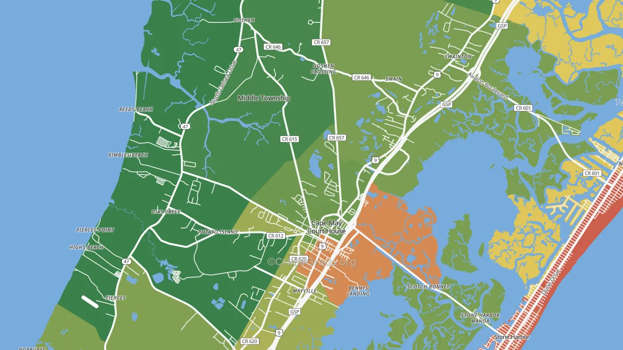 08210, NJ Map of Drug-Related Crime Rates