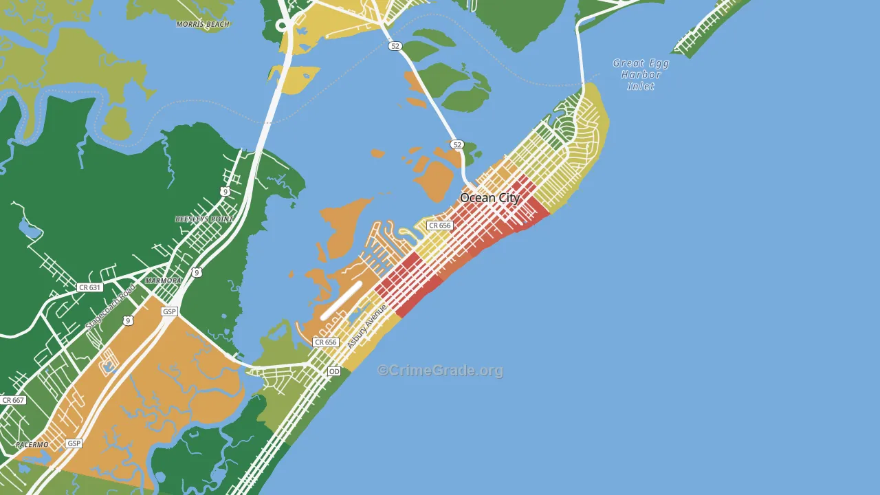 08226, NJ Map of Drug-Related Crime Rates