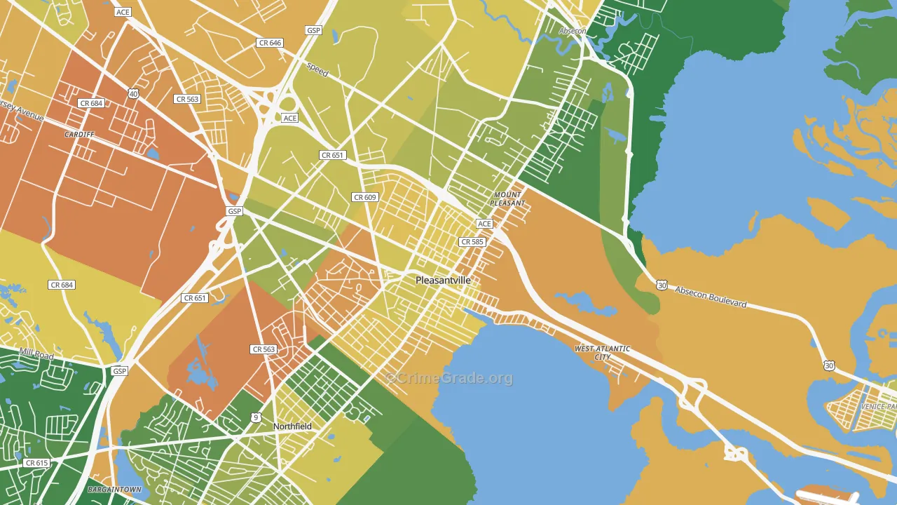 08232, NJ Map of Drug-Related Crime Rates