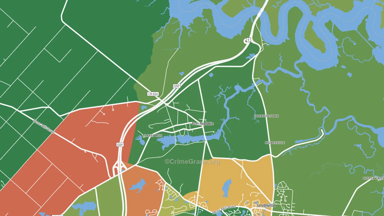 08241, NJ Map of Drug-Related Crime Rates