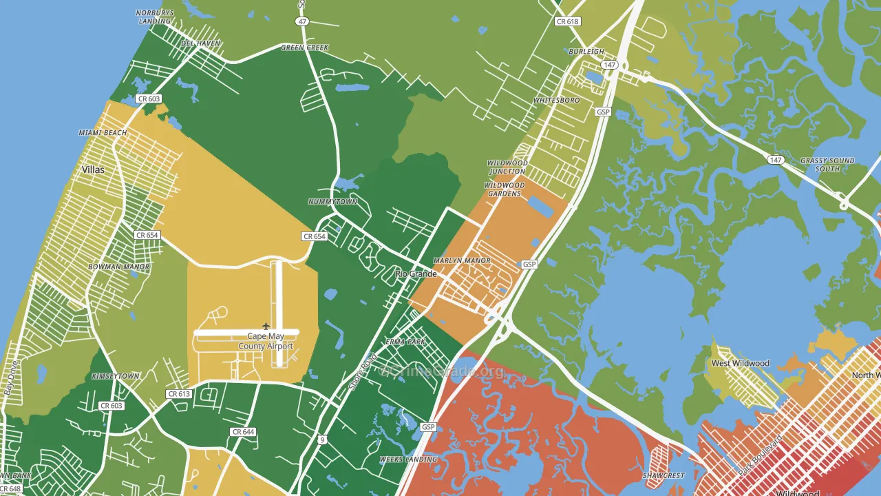 08242, NJ Map of Drug-Related Crime Rates