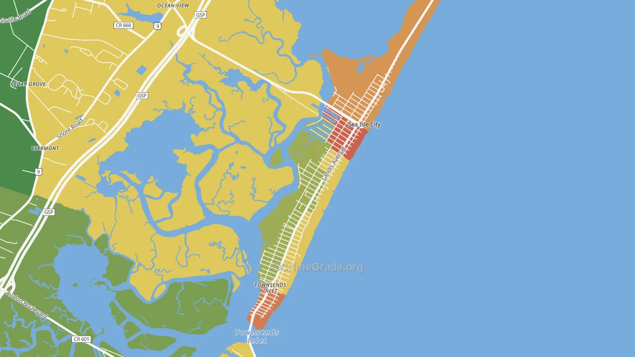 08243, NJ Map of Drug-Related Crime Rates