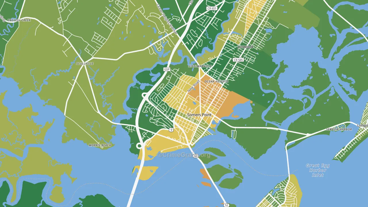 08244, NJ Map of Drug-Related Crime Rates