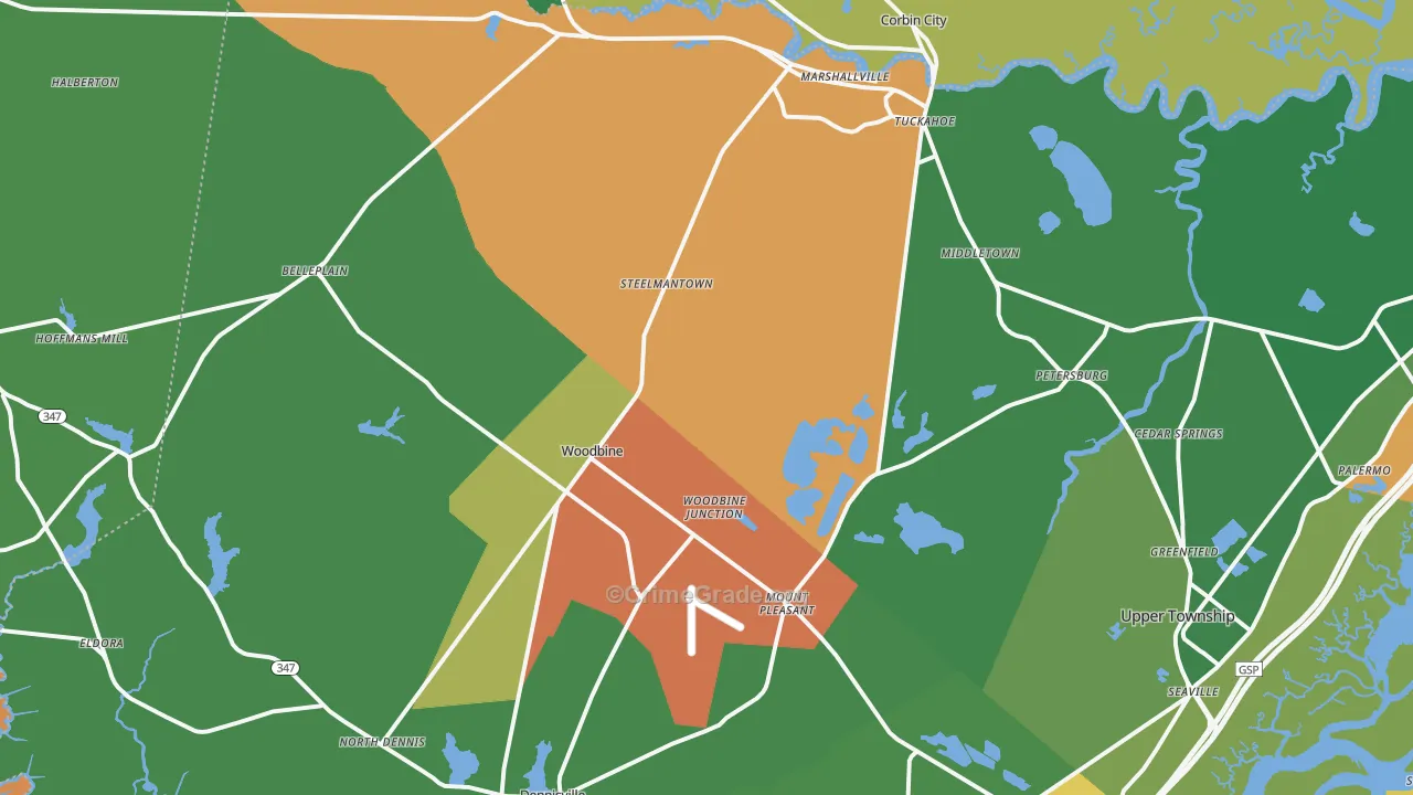 08270, NJ Map of Drug-Related Crime Rates