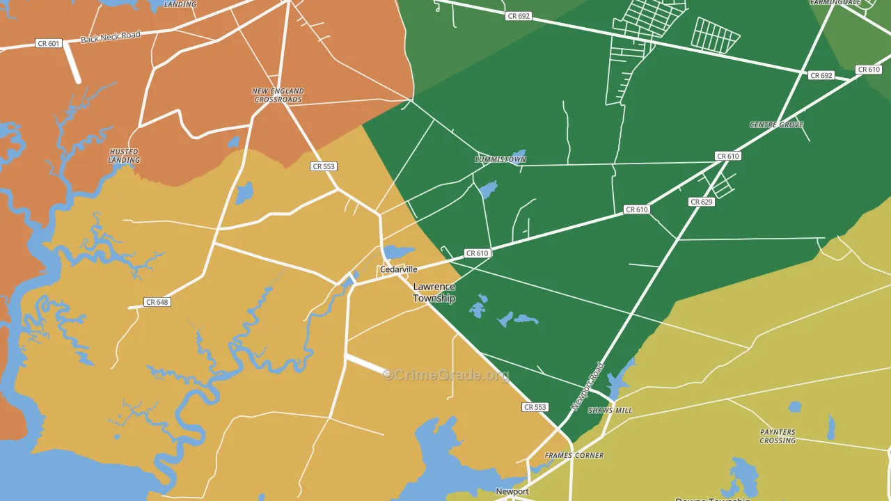 08311, NJ Map of Drug-Related Crime Rates
