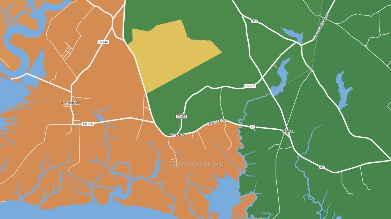 08314, NJ Map of Drug-Related Crime Rates