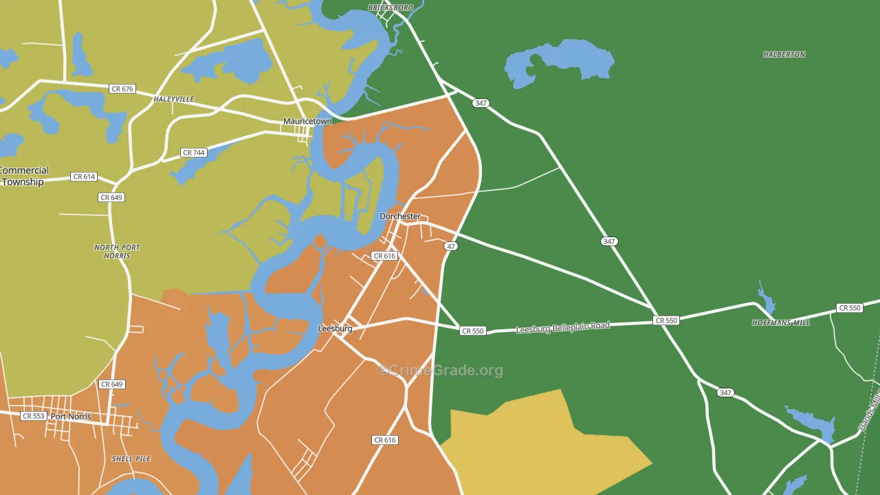 08316, NJ Map of Drug-Related Crime Rates
