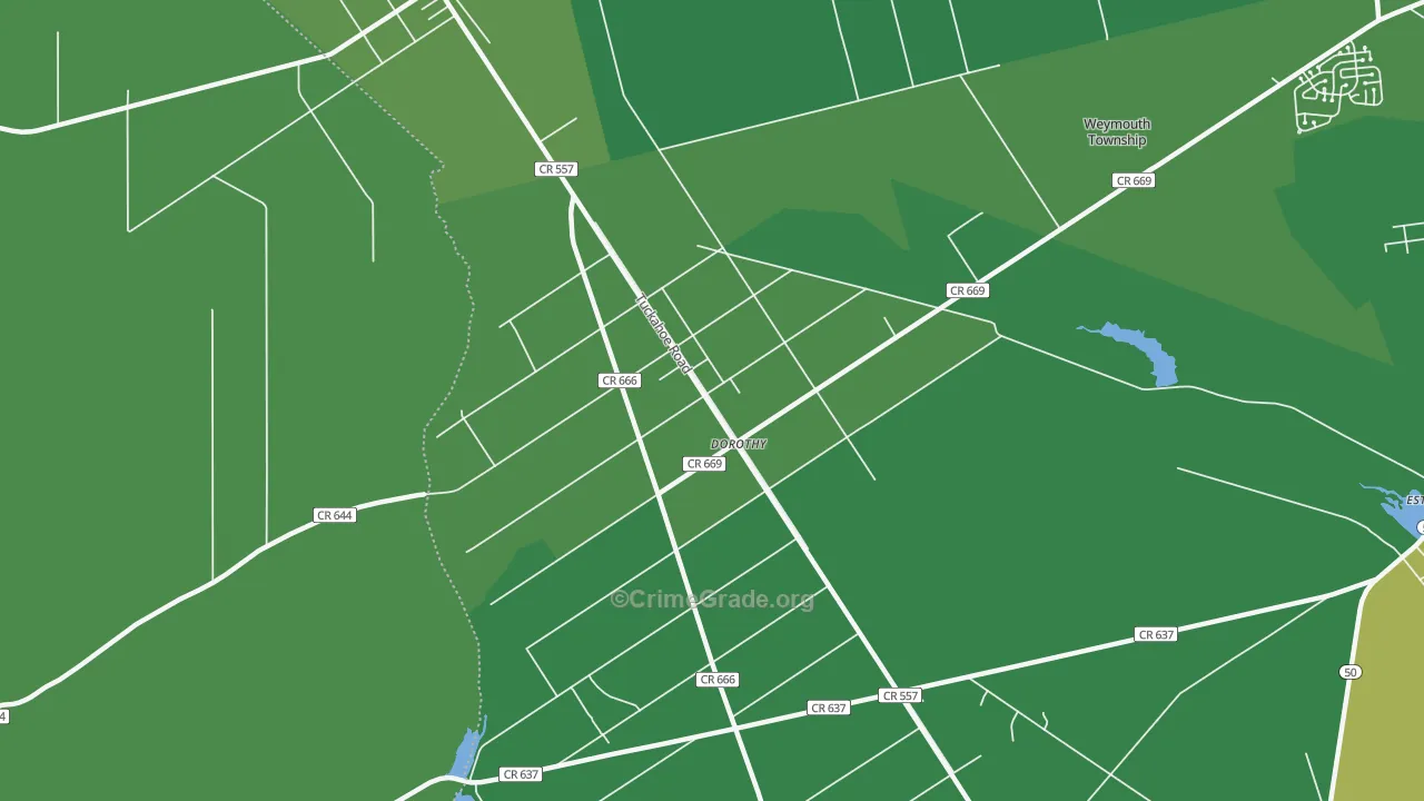 08317, NJ Map of Drug-Related Crime Rates