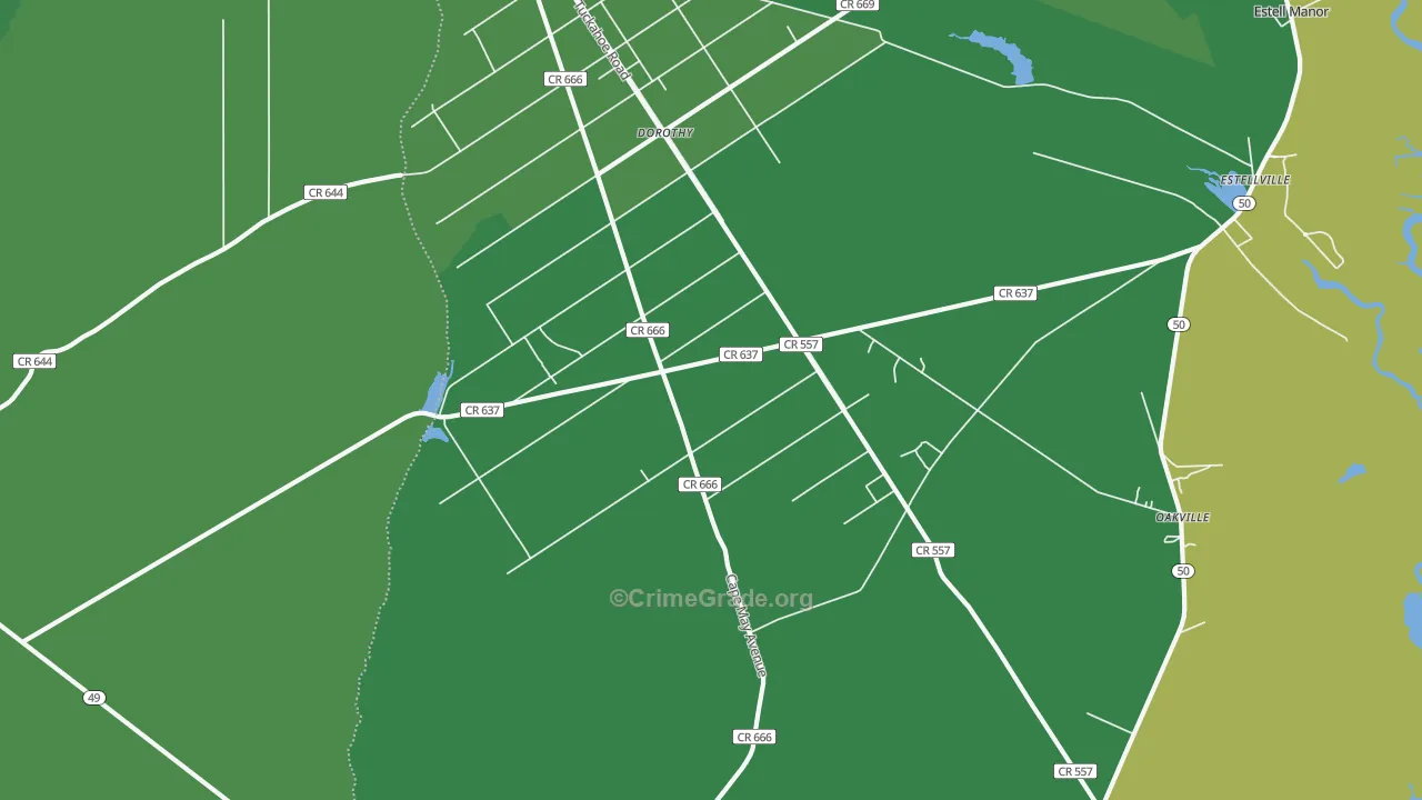 08319, NJ Map of Drug-Related Crime Rates