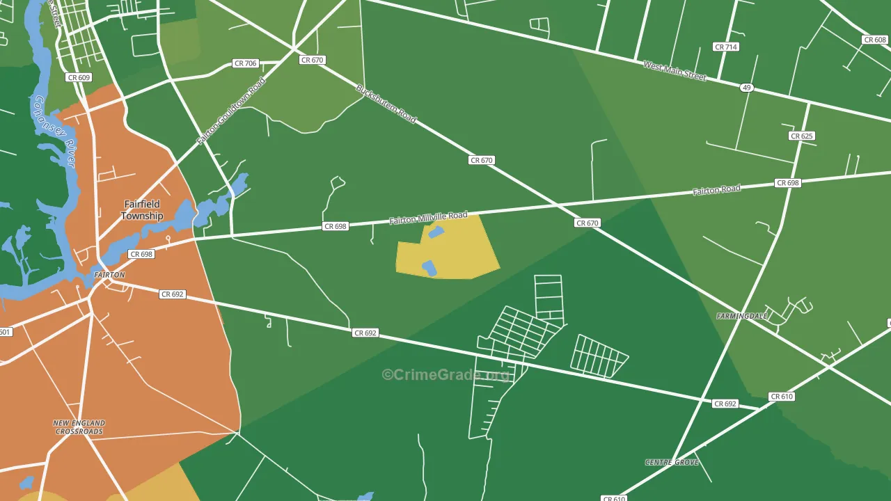 08320, NJ Map of Drug-Related Crime Rates