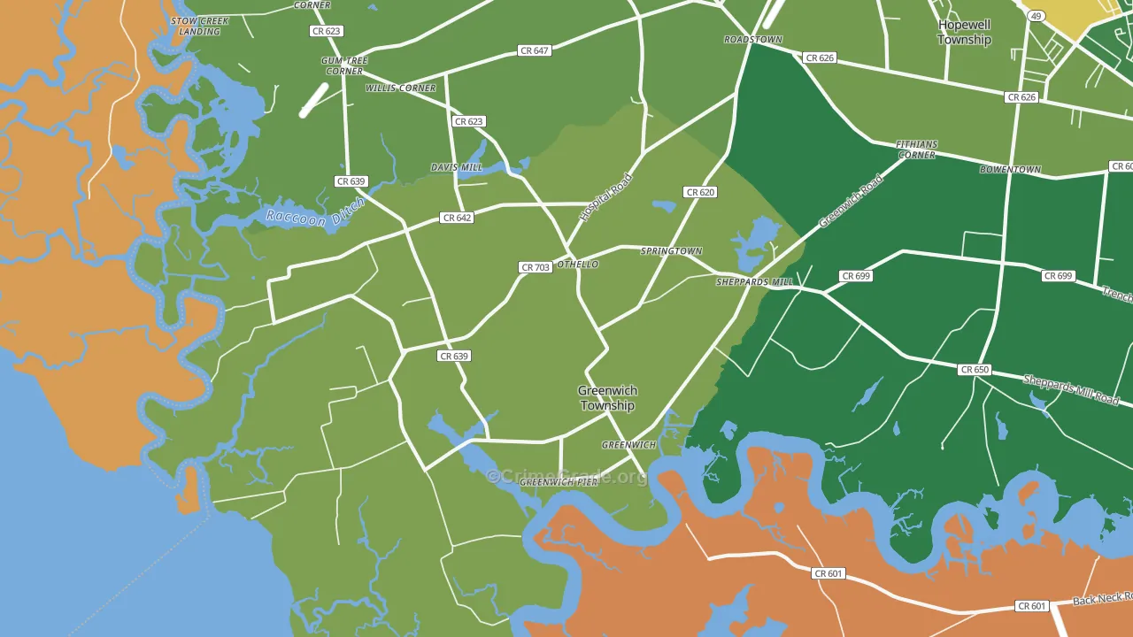 08323, NJ Map of Drug-Related Crime Rates