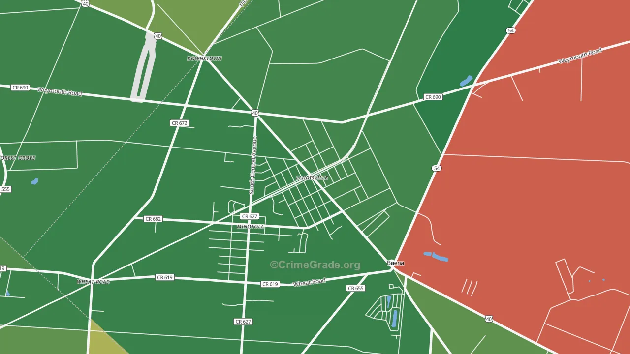 08326, NJ Map of Drug-Related Crime Rates