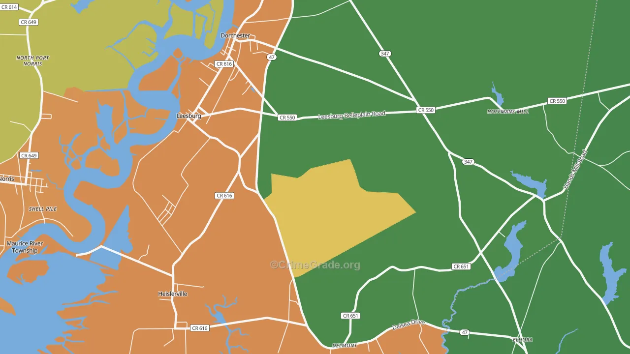 08327, NJ Map of Drug-Related Crime Rates