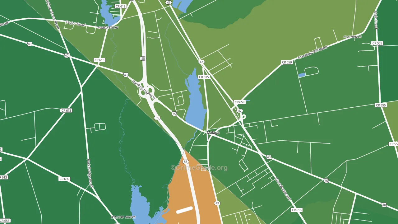 08328, NJ Map of Drug-Related Crime Rates