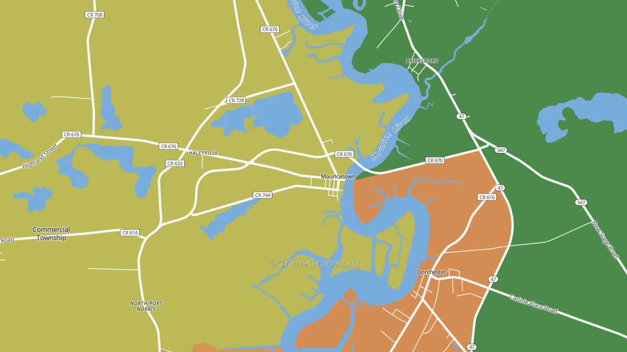 08329, NJ Map of Drug-Related Crime Rates