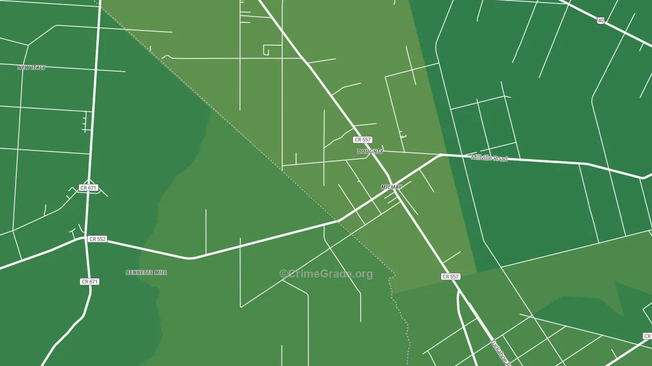 08340, NJ Map of Drug-Related Crime Rates