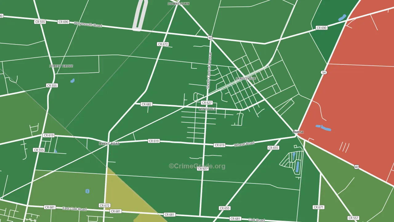 08341, NJ Map of Drug-Related Crime Rates