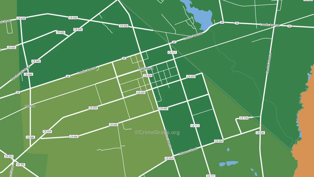 08352, NJ Map of Drug-Related Crime Rates