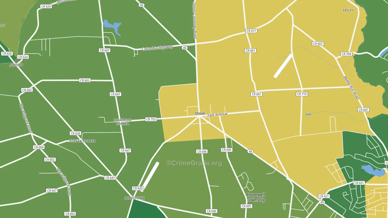 08353, NJ Map of Drug-Related Crime Rates
