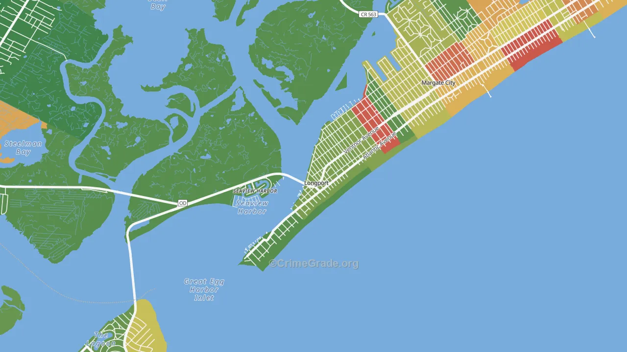 08403, NJ Map of Drug-Related Crime Rates