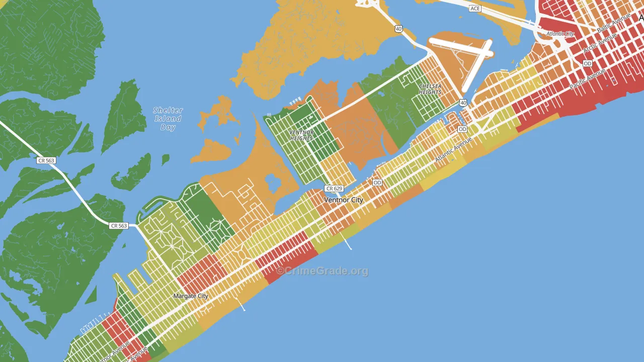 08406, NJ Map of Drug-Related Crime Rates