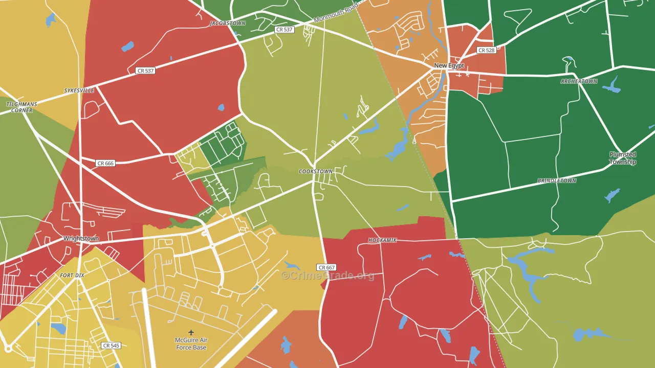 08511, NJ Map of Drug-Related Crime Rates