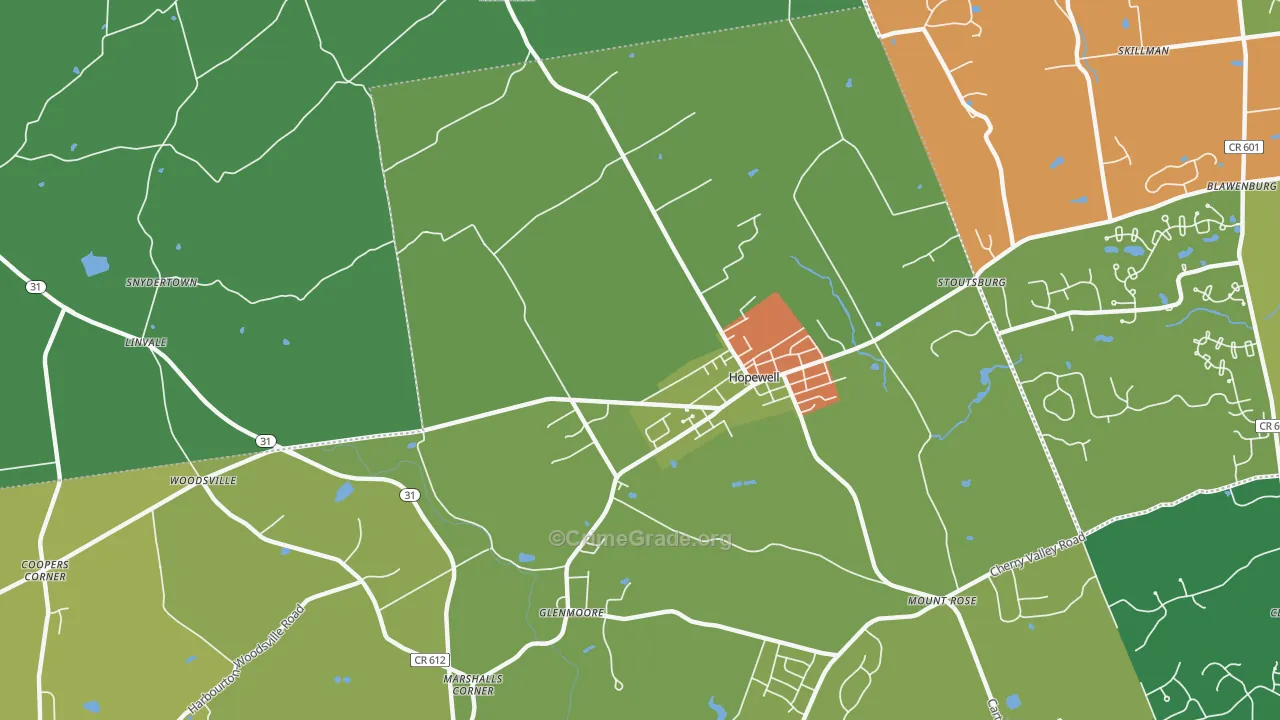 08525, NJ Map of Drug-Related Crime Rates