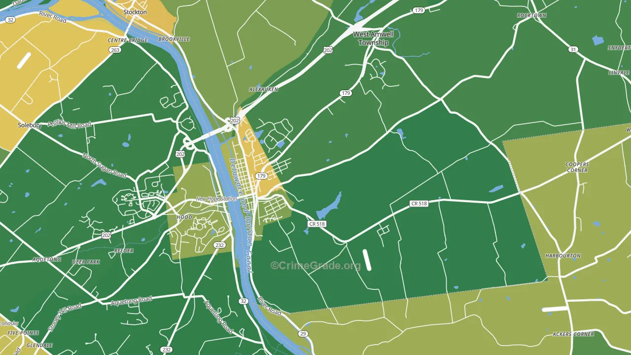 08530, NJ Map of Drug-Related Crime Rates