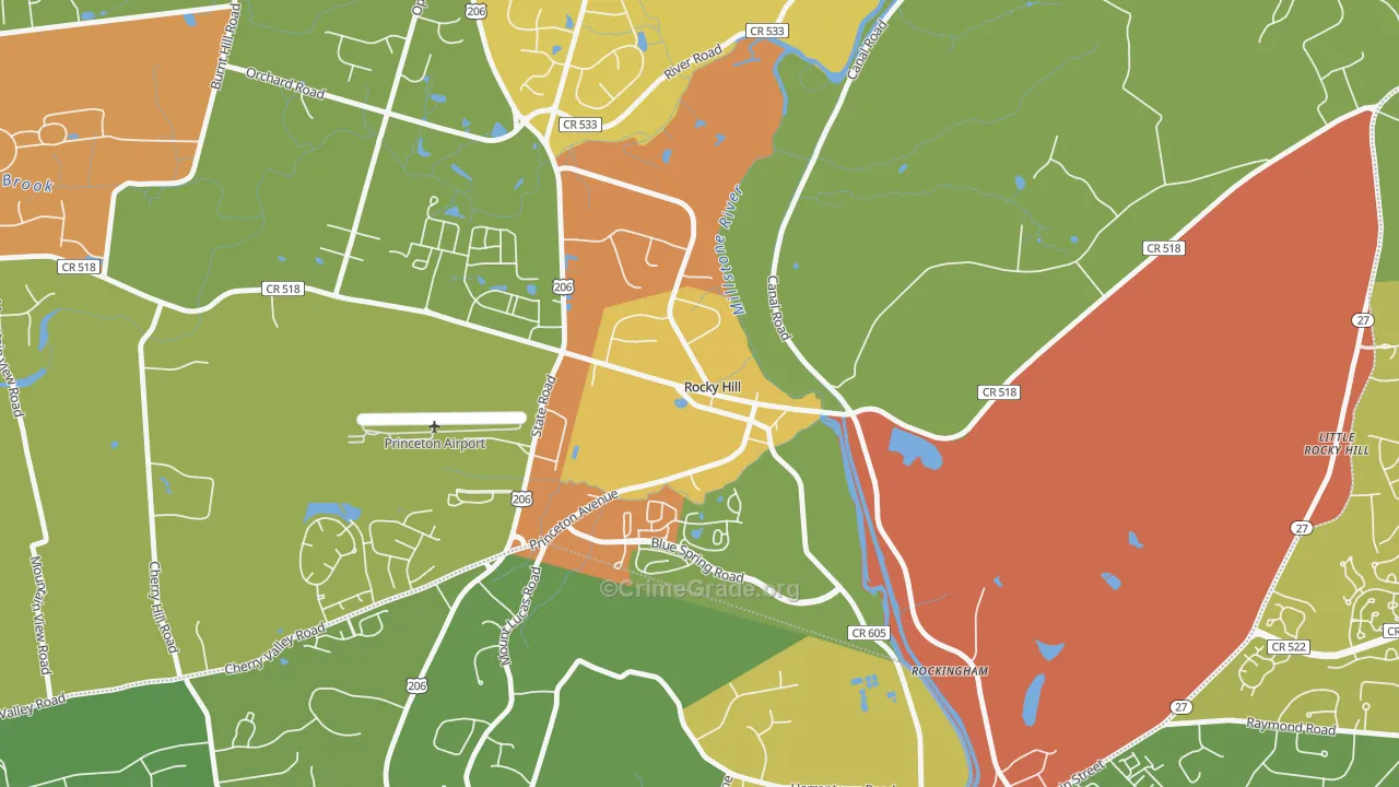 08553, NJ Map of Drug-Related Crime Rates