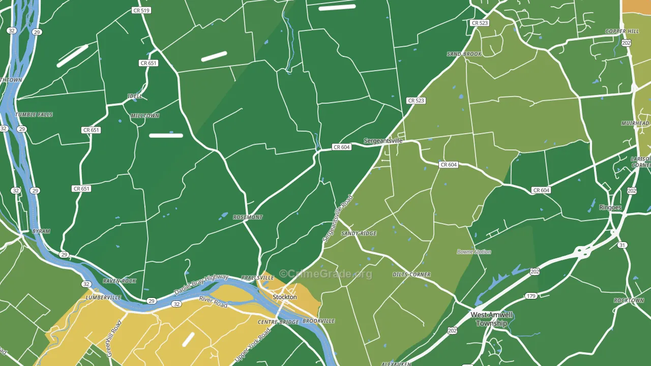 08559, NJ Map of Drug-Related Crime Rates