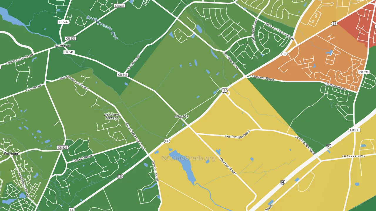 08561, NJ Map of Drug-Related Crime Rates