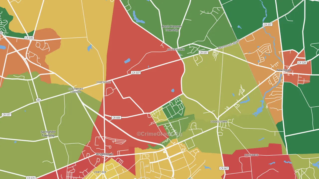 08562, NJ Map of Drug-Related Crime Rates