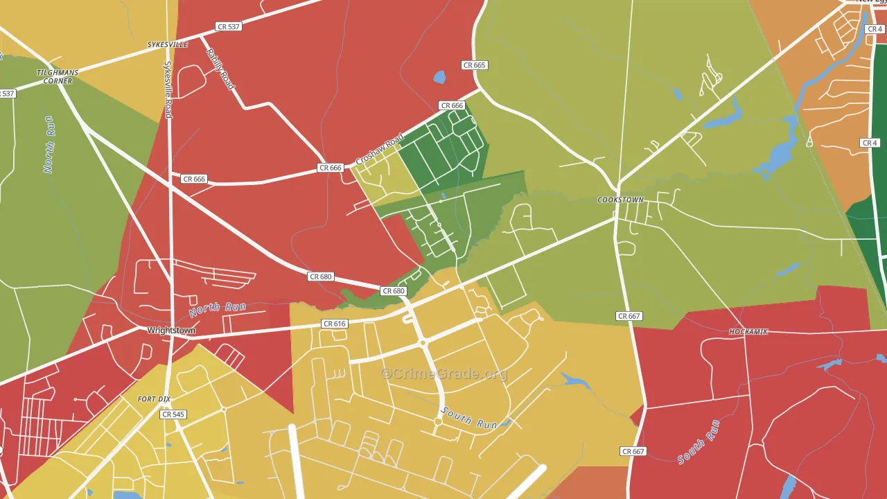 08641, NJ Map of Drug-Related Crime Rates