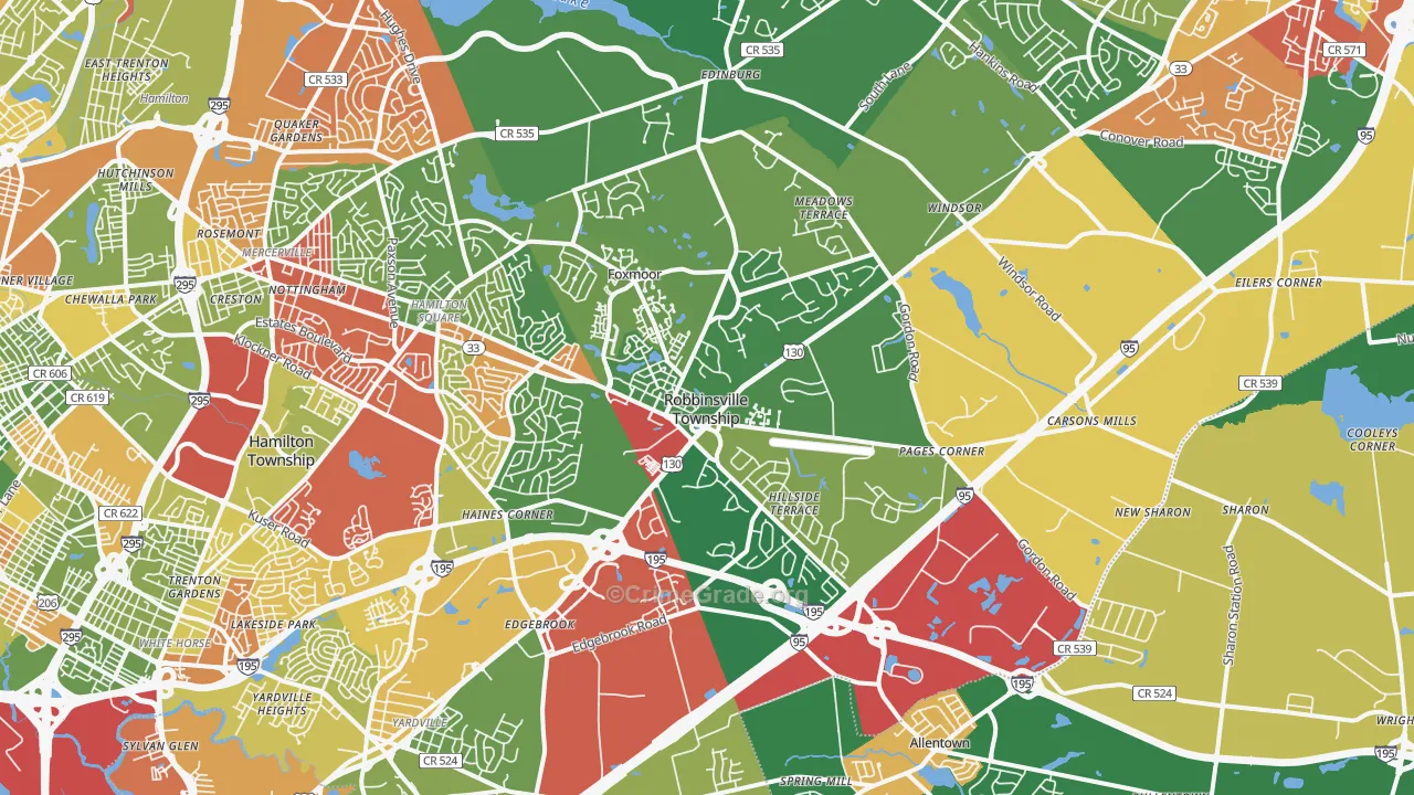 08691, NJ Map of Drug-Related Crime Rates