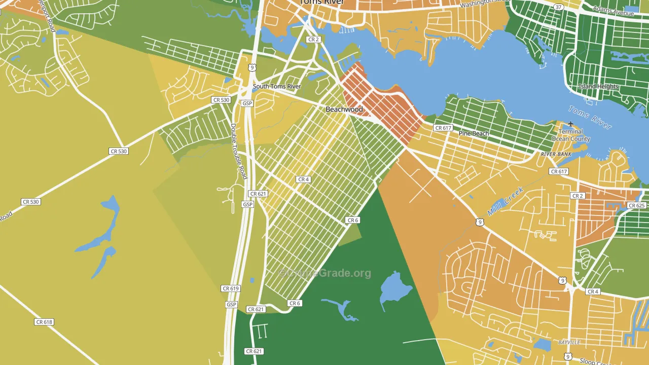08722, NJ Map of Drug-Related Crime Rates
