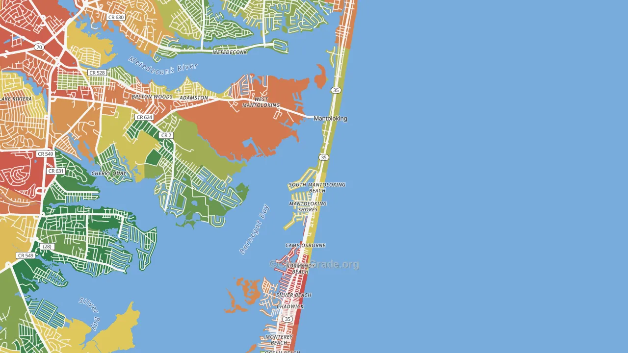 08738, NJ Map of Drug-Related Crime Rates
