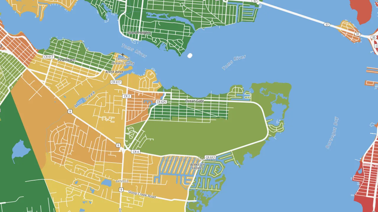 08740, NJ Map of Drug-Related Crime Rates