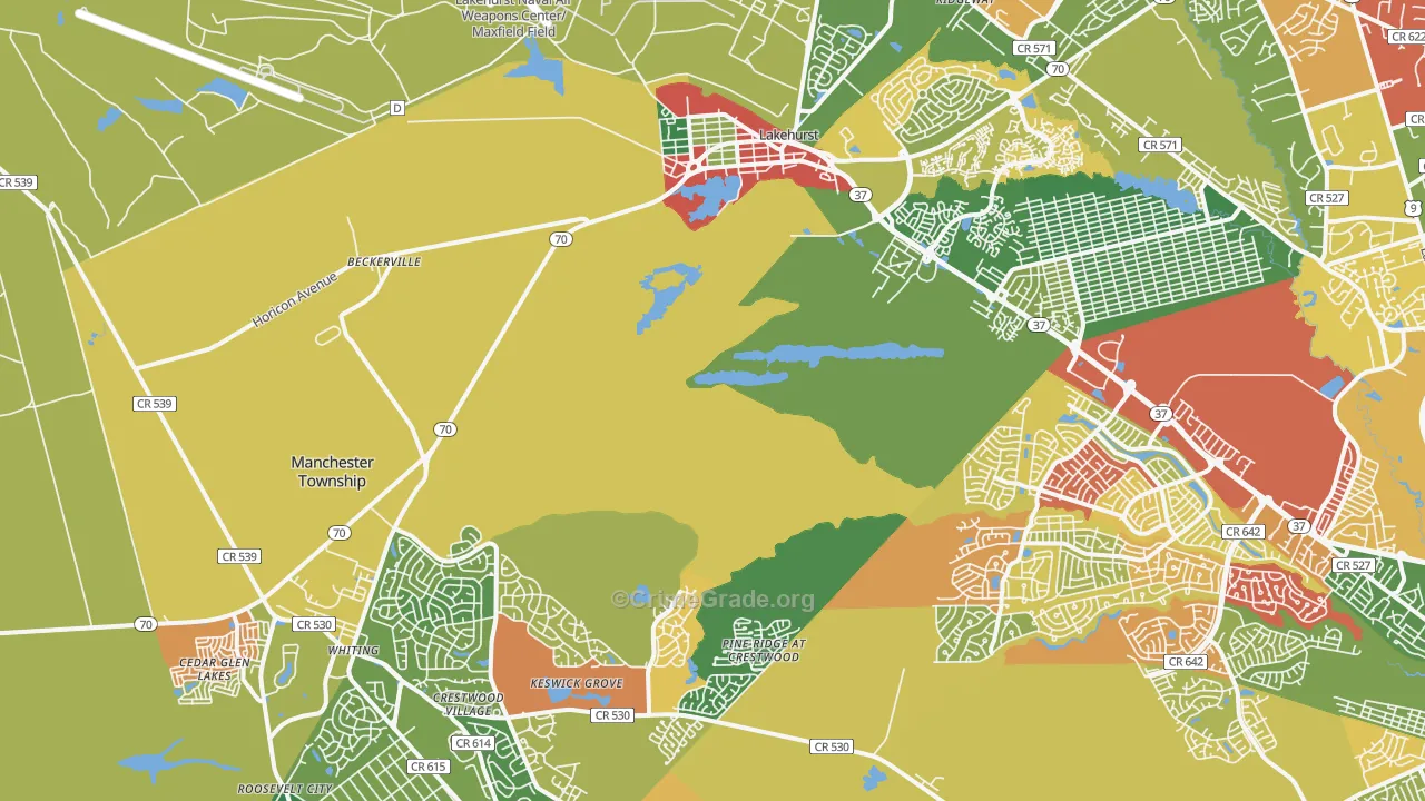 08759, NJ Map of Drug-Related Crime Rates