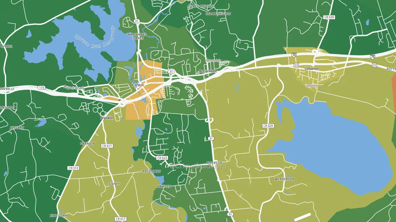 08801, NJ Map of Drug-Related Crime Rates