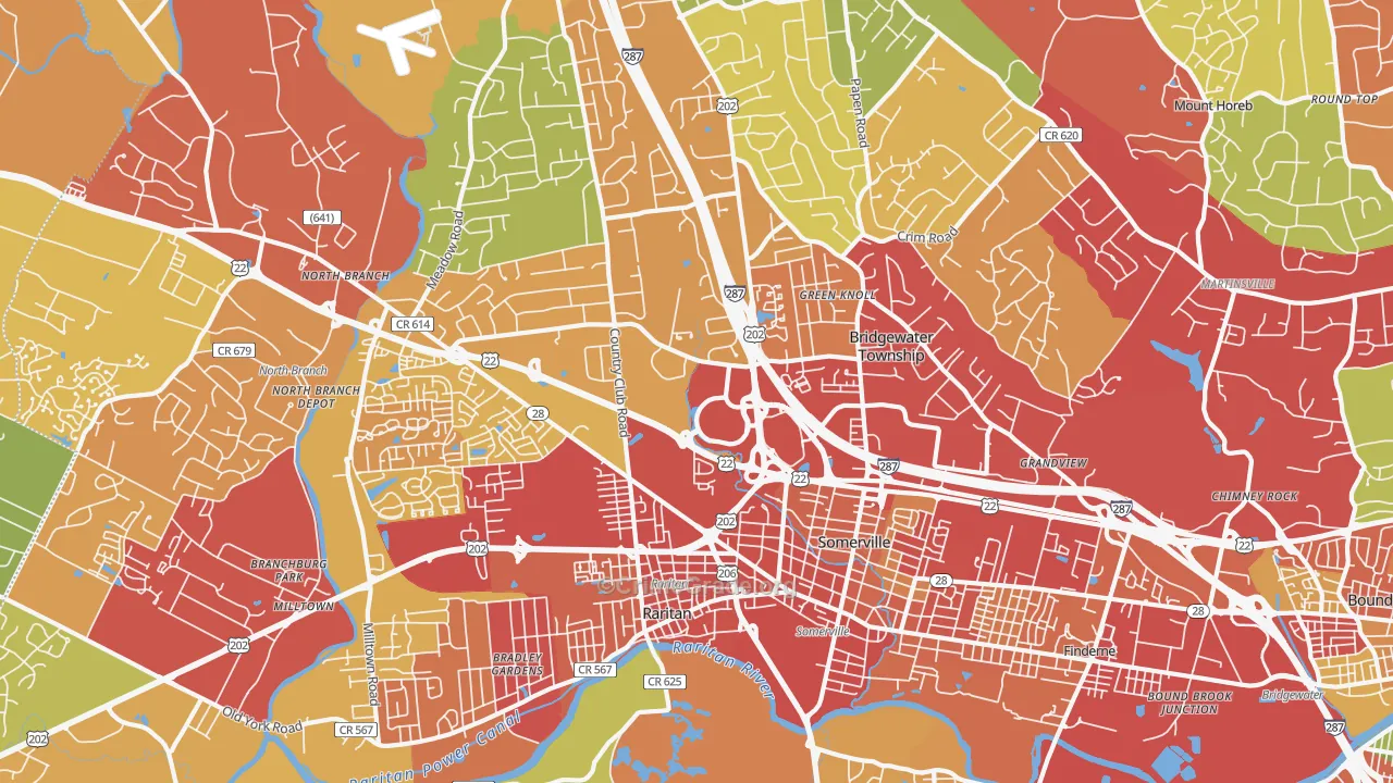 08807, NJ Map of Drug-Related Crime Rates